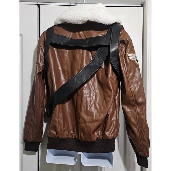 Fortnite Raptor Adult Costume Jacket Belt Gloves Headset Belt Sprit Halloween - Picture 7 of 9